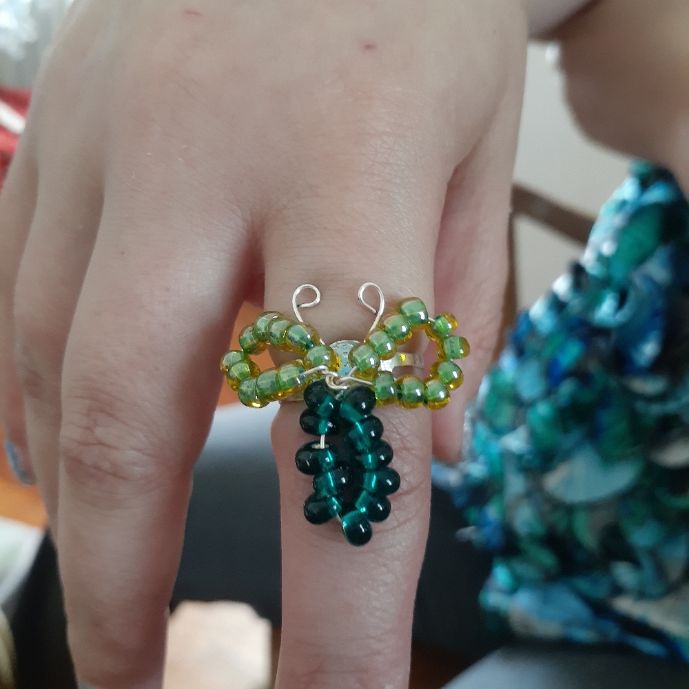 Handmade dragonfly ring